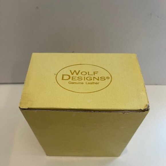 Wolf Designs Duo Compact Vintage Leather Travel Jewelry Case + small Inner Case - Picture 14 of 16